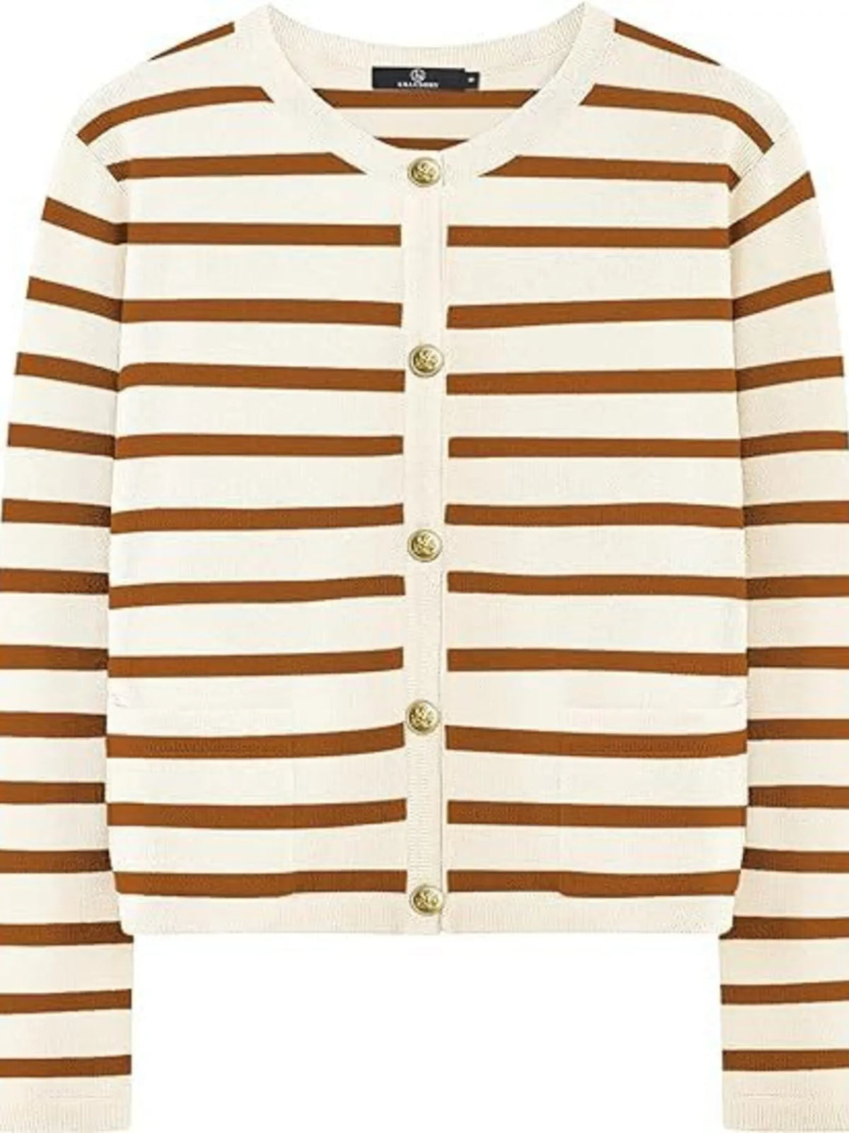 Striped Button-up Cardigan (15)