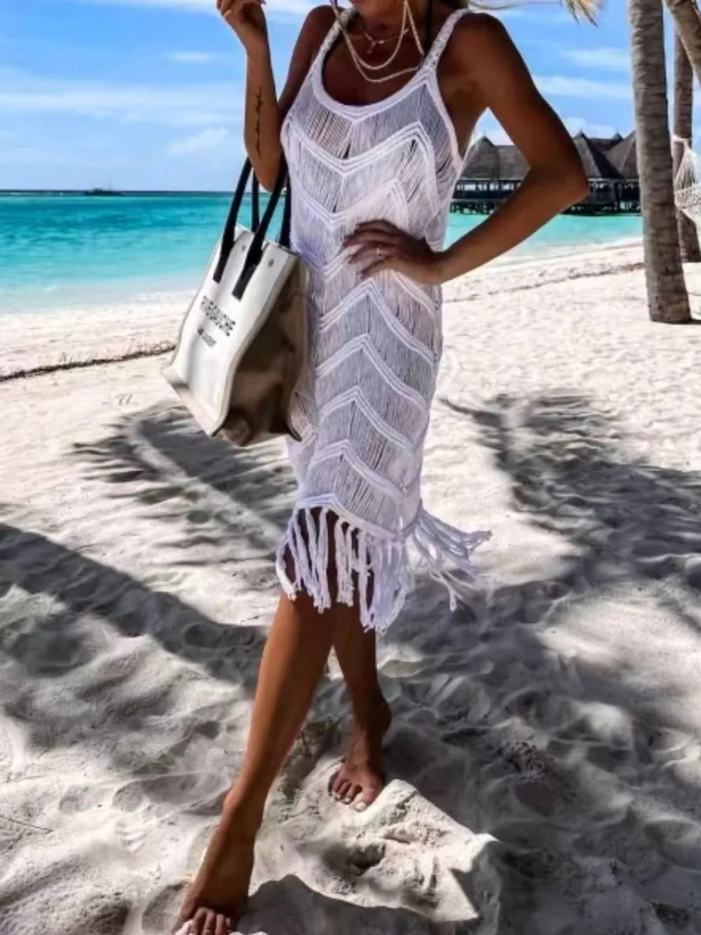 Fringe Scoop Neck Cover-up (5)