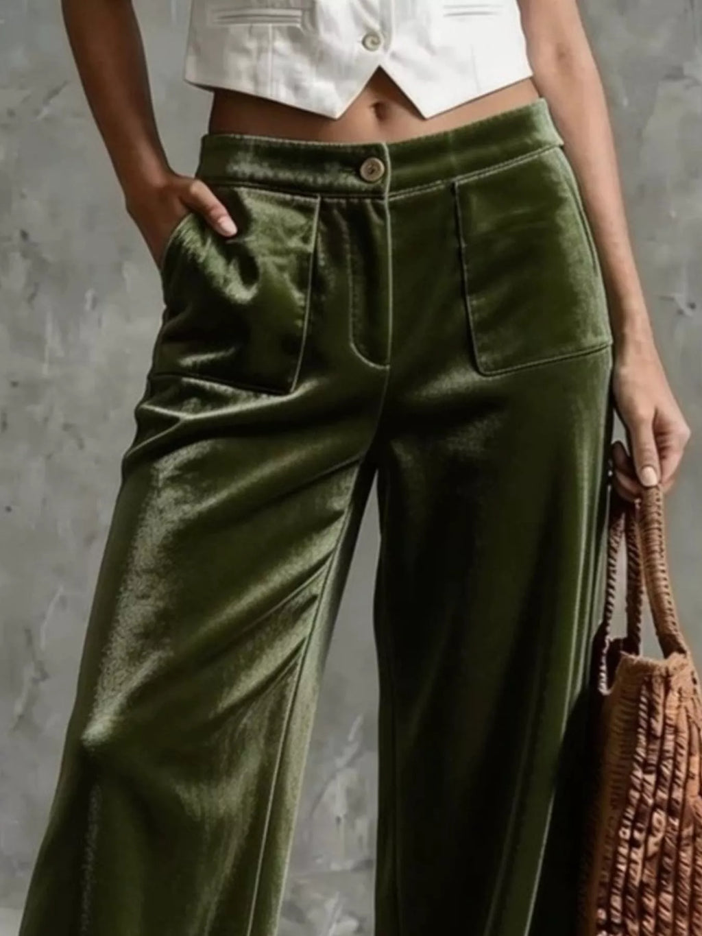 Full Wide-leg Velvet Pants (4)