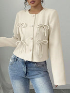 Bow Detail Cropped Outerwear (4)