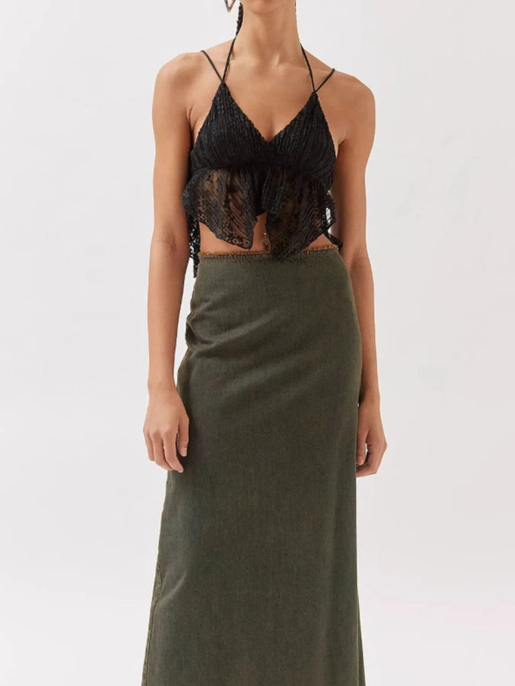 Lace Cropped Cami Flowy Hem (9)