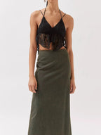Lace Cropped Cami Flowy Hem (9)