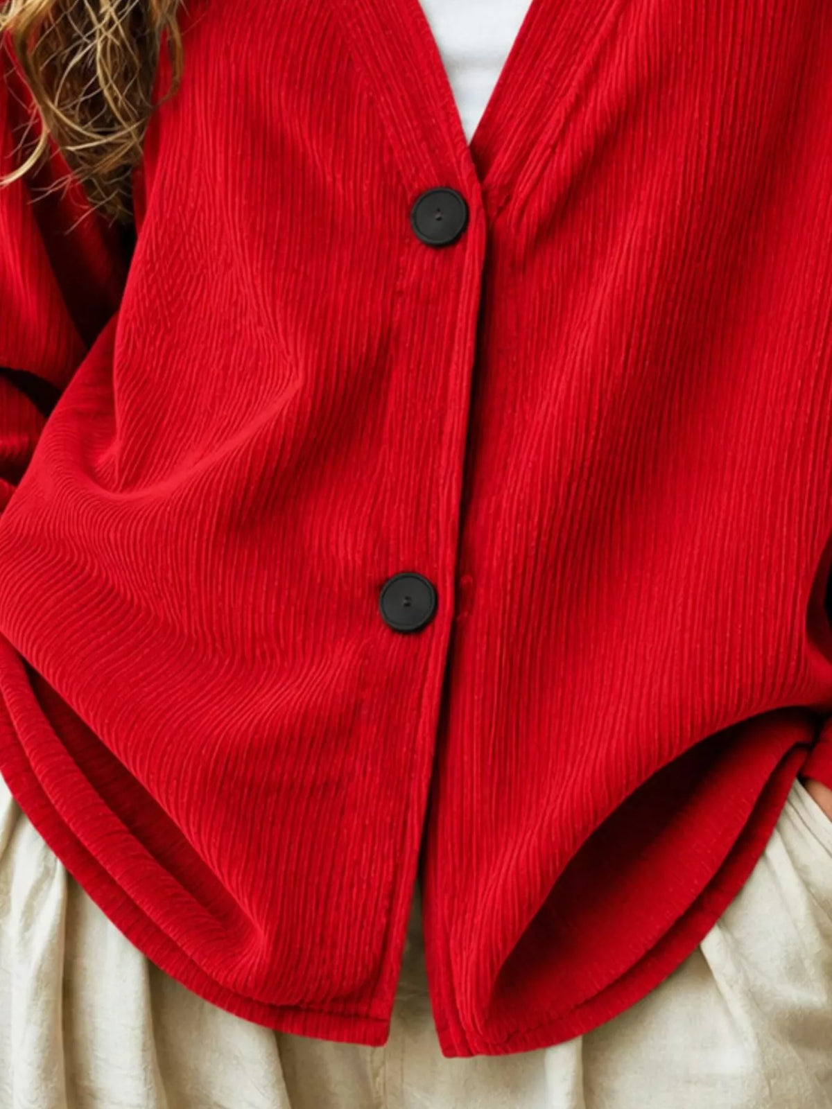 Casual Corduroy Button-up Cardigan (14)