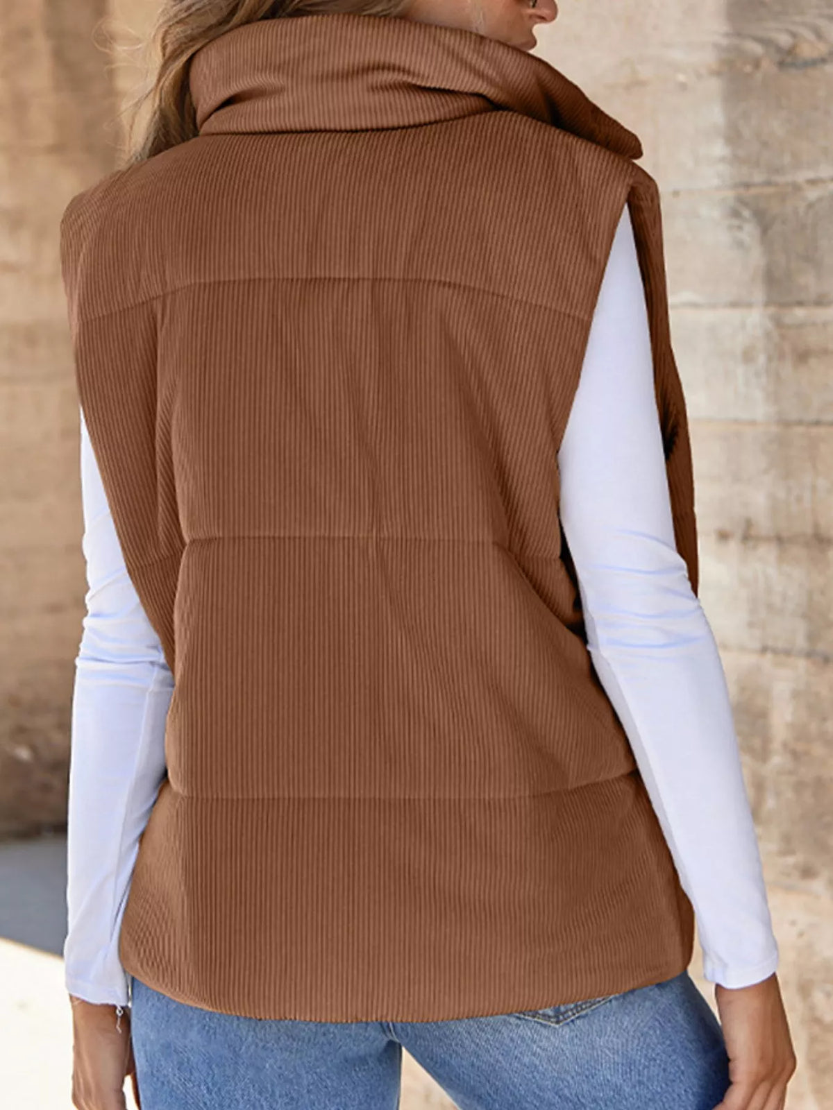 Corduroy Zip Up Vest Coat (18)