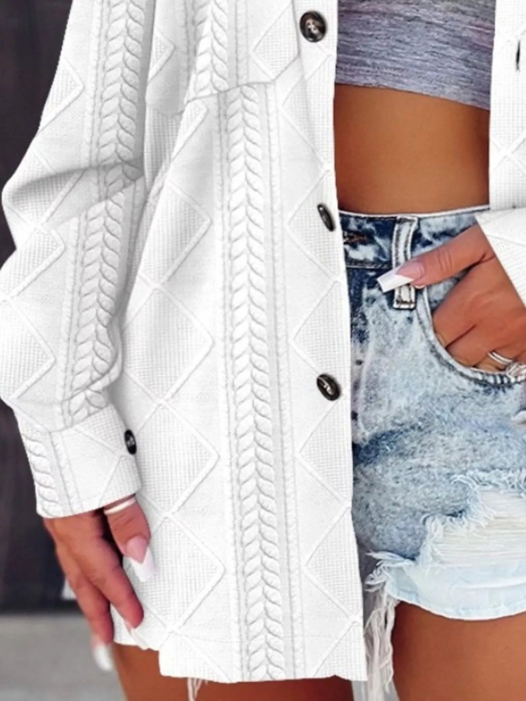 Button Up Long Sleeve Knit Outerwear (9)