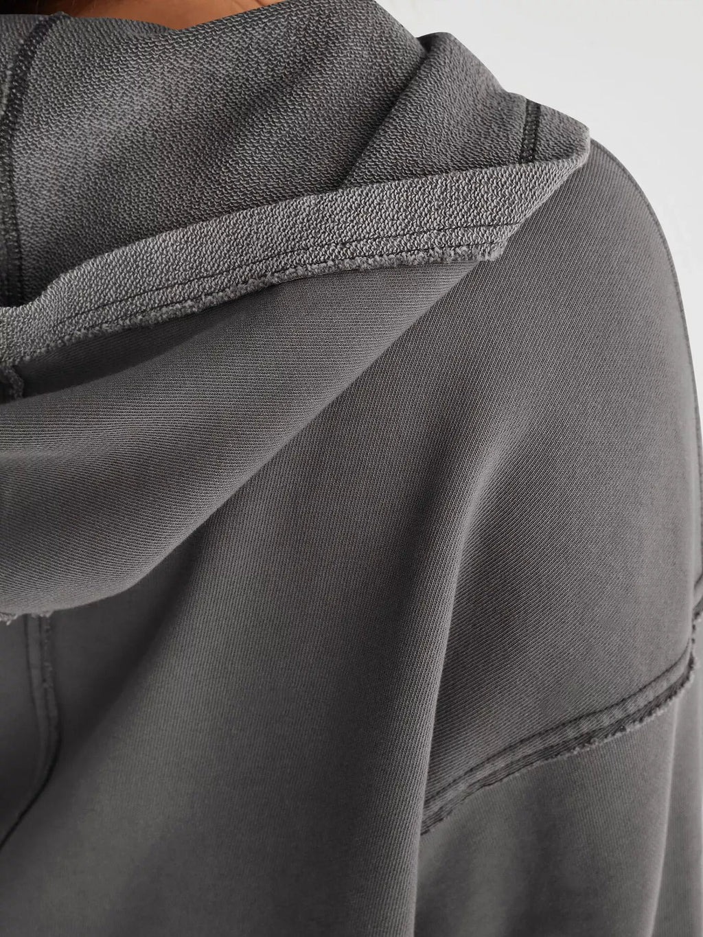 Exposed Seam Dropped Shoulder Hoodie (17)