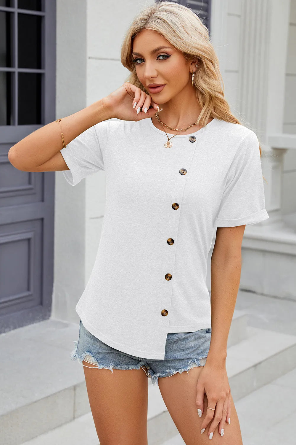 Round Neck Short Sleeve T-shirt (6)