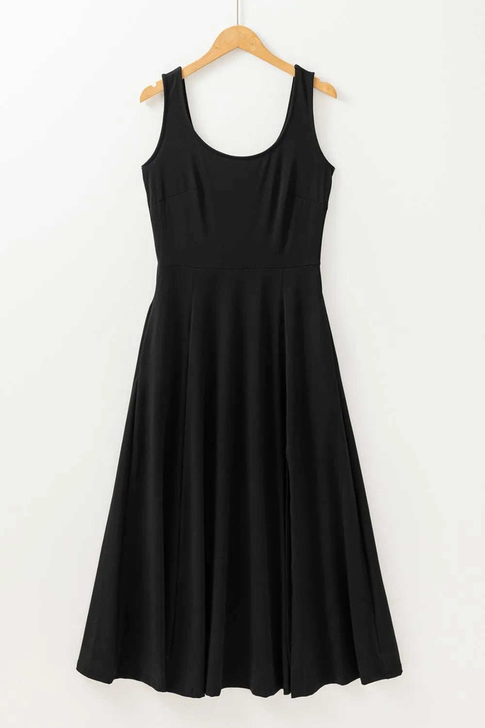 Side Slit Scoop Neck Wide Strap Dress (8)