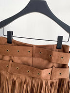 Fringe Belted Mini Skirt (5)