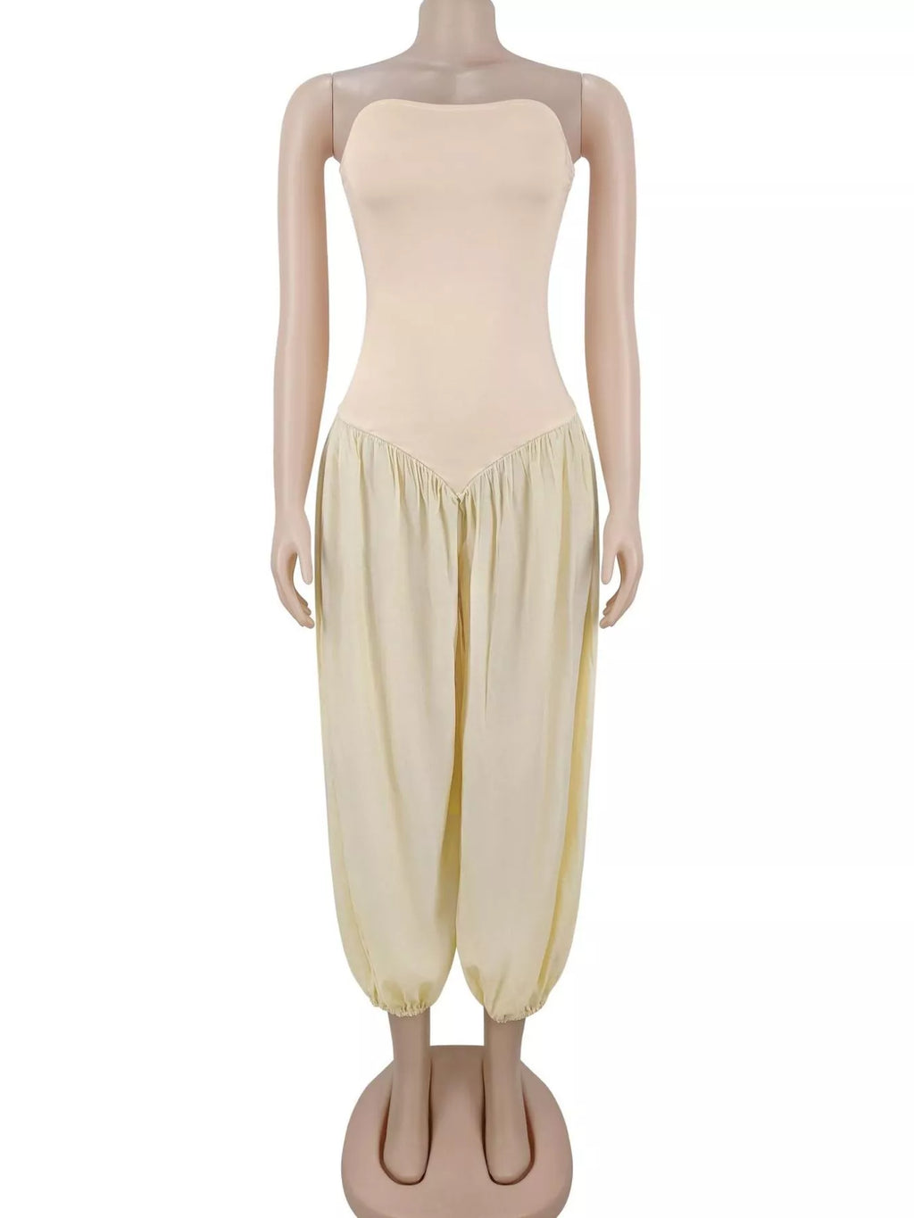 Strapless Ruched Wide-leg Jumpsuit (4)
