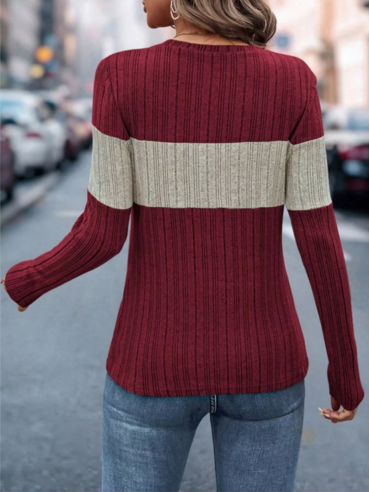 Block Round Neck T-shirt (25)