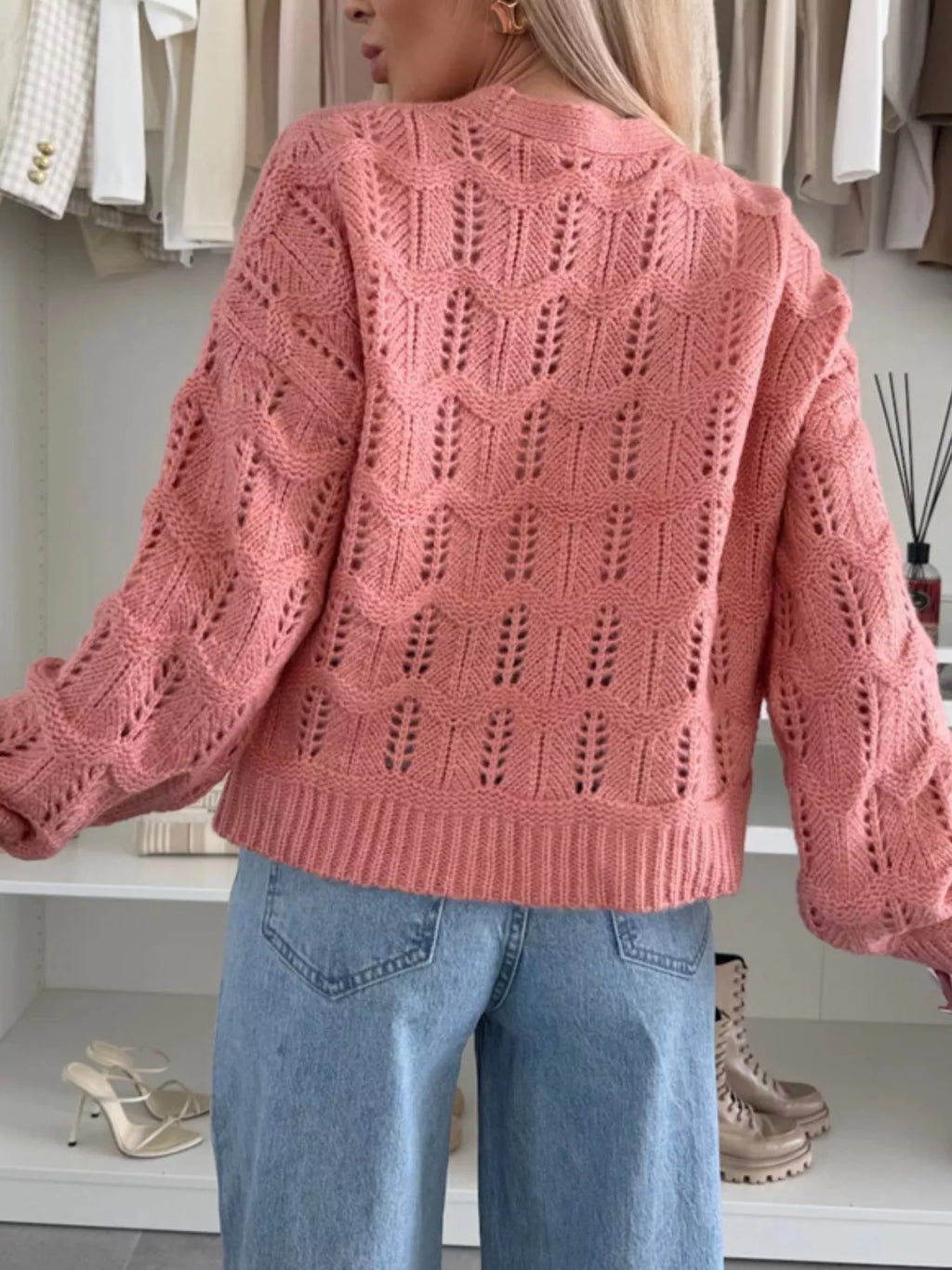 Tie-front Openwork Cardigan (14)