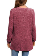 Ribbed Notched Long Sleeve T-shirt (11)