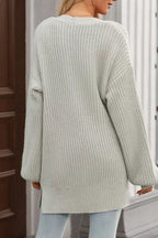 Chunky Knit Button-down Cardigan (12)