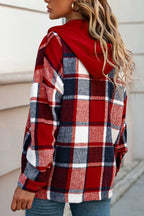 Plaid Button Up Hooded Shacket (3)