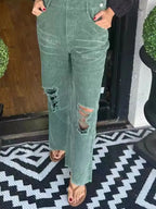 Distressed Wide Leg Corduroy Overalls (3)