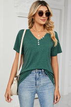 V-neck Short Sleeve T-shirt (3)