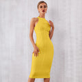 Sleeveless Off Shoulder Slim Midi Dress variant CJLY132410601AZ|CJLY132410602BY|CJLY132410603CX|CJLY132410604DW