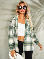 Plaid Button Down Collared Jacket (14)