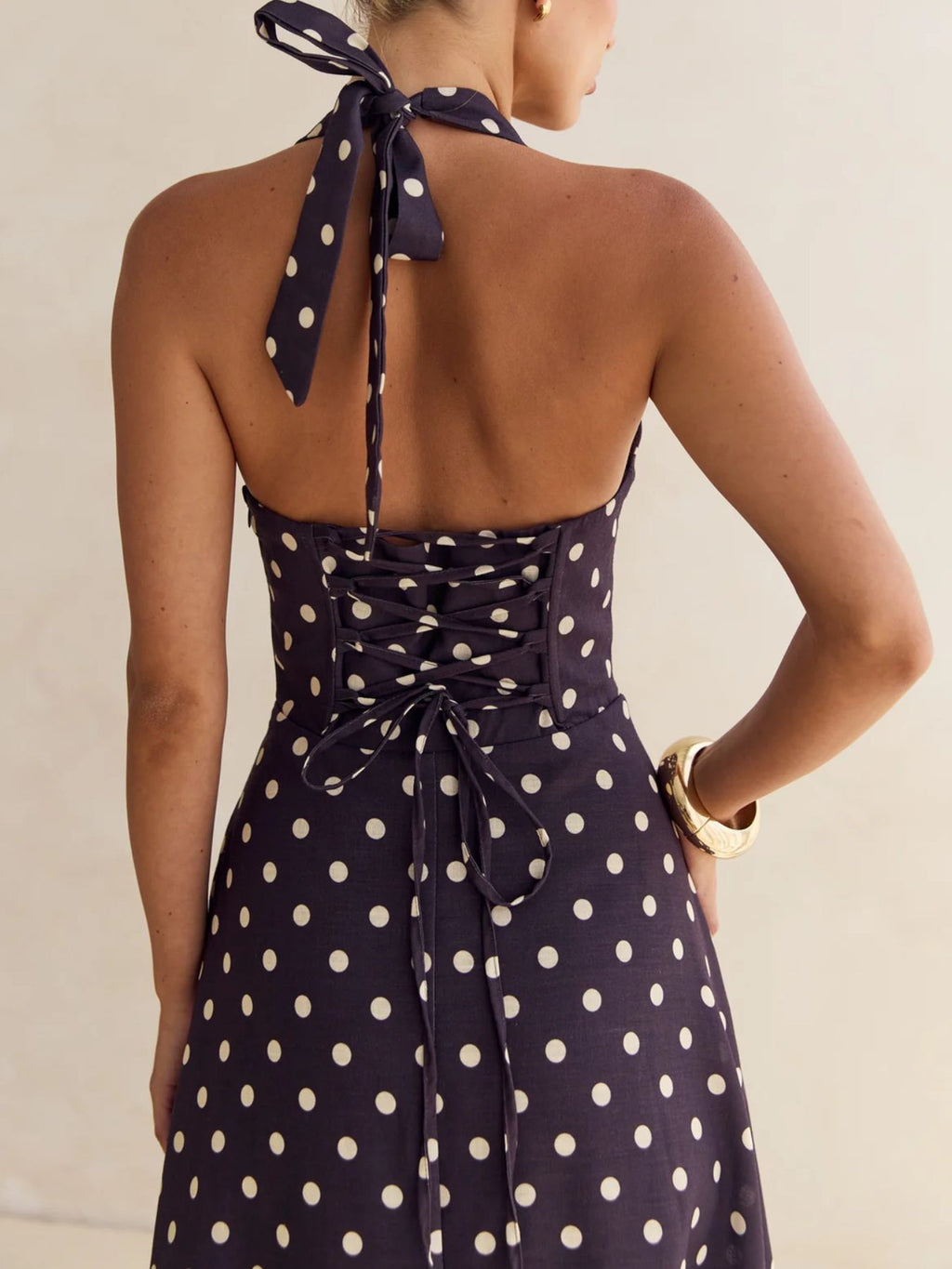 Floral Print Halter Neck Maxi Dress (30)