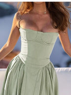 Sweetheart Neck Spaghetti Strap Midi Dress (16)