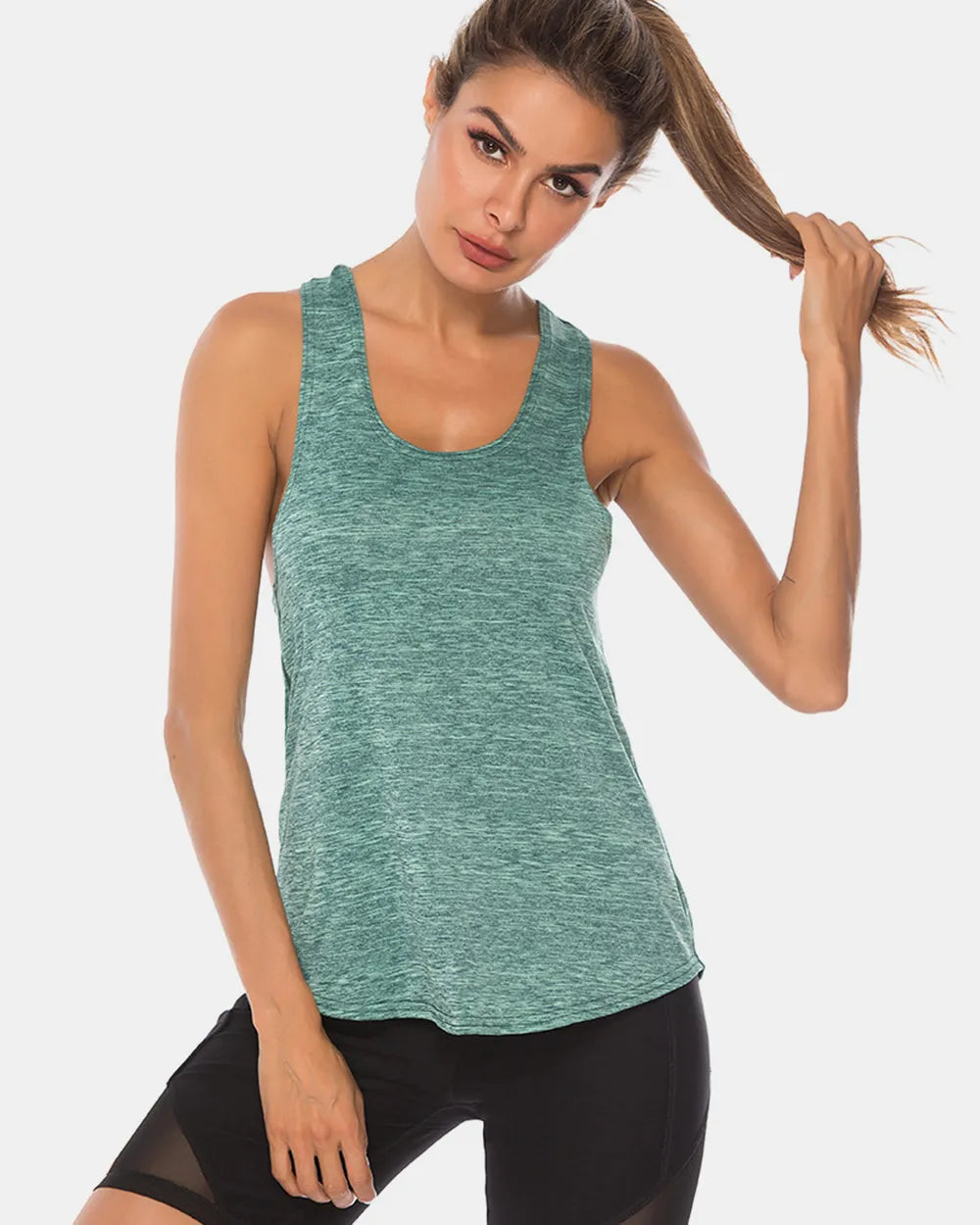 Full Size Scoop Neck Wide Strap Active Tank (17)