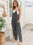 V-neck Spaghetti Strap Jumpsuit (6)