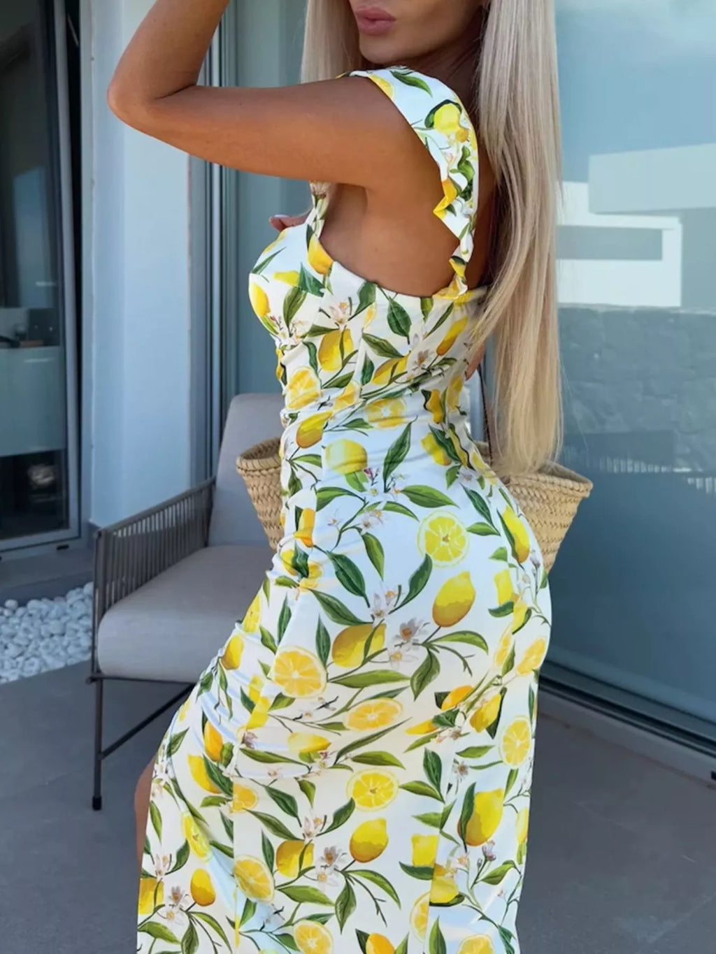 Slit Sweetheart Neck Midi Dress (7)