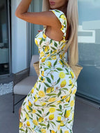 Slit Sweetheart Neck Midi Dress (7)