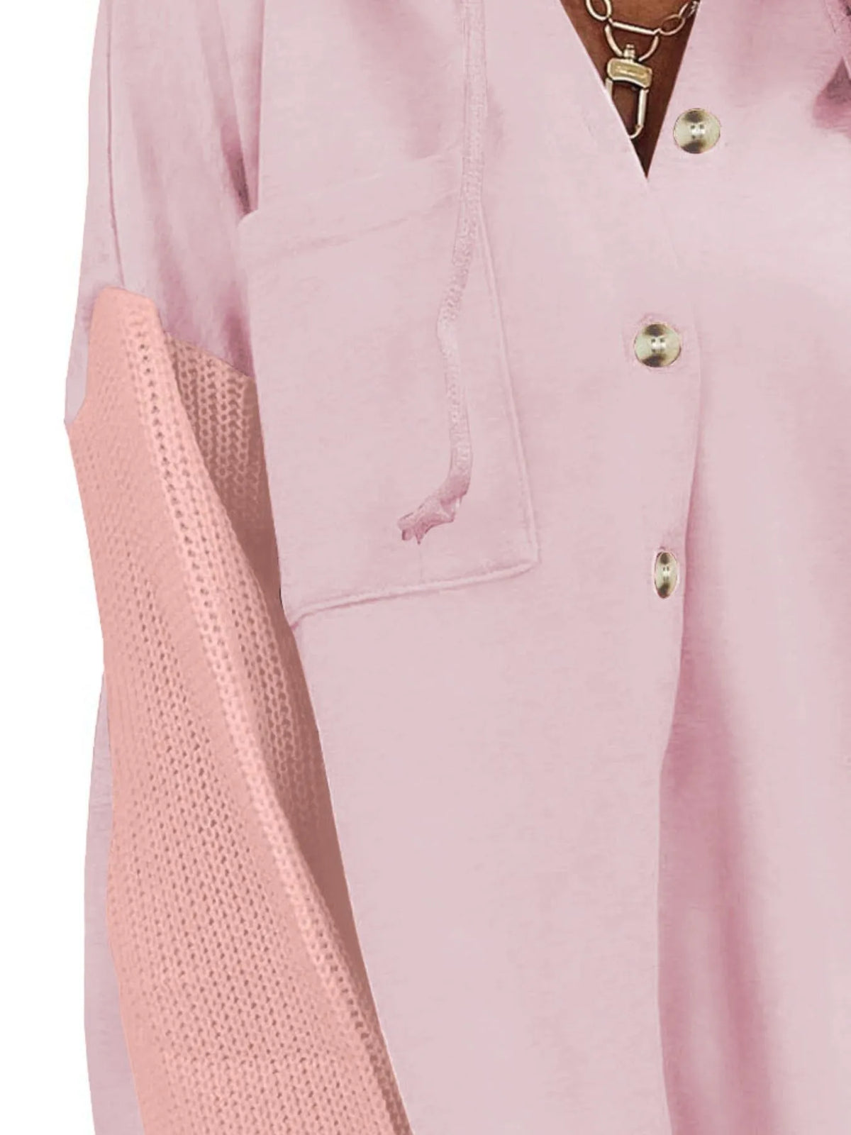 Drawstring Button Front Hoodie (16)