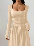 Ruched Square Neck Wide-leg Jumpsuit (11)