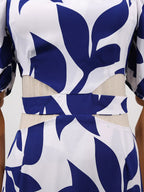 Off-shoulder Cutout Leaf Print Maxi Dress (13)