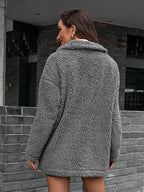 Zip-up Collared Teddy Jacket (2)