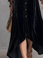 Leopard Velvet Button-down Maxi Dress (8)