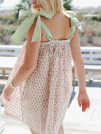 Floral Print Tie Shoulder Summer Dress (16)