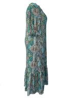 Full Size Bohemian Paisley Print Ruffle Hem Midi Dress Plus (3)