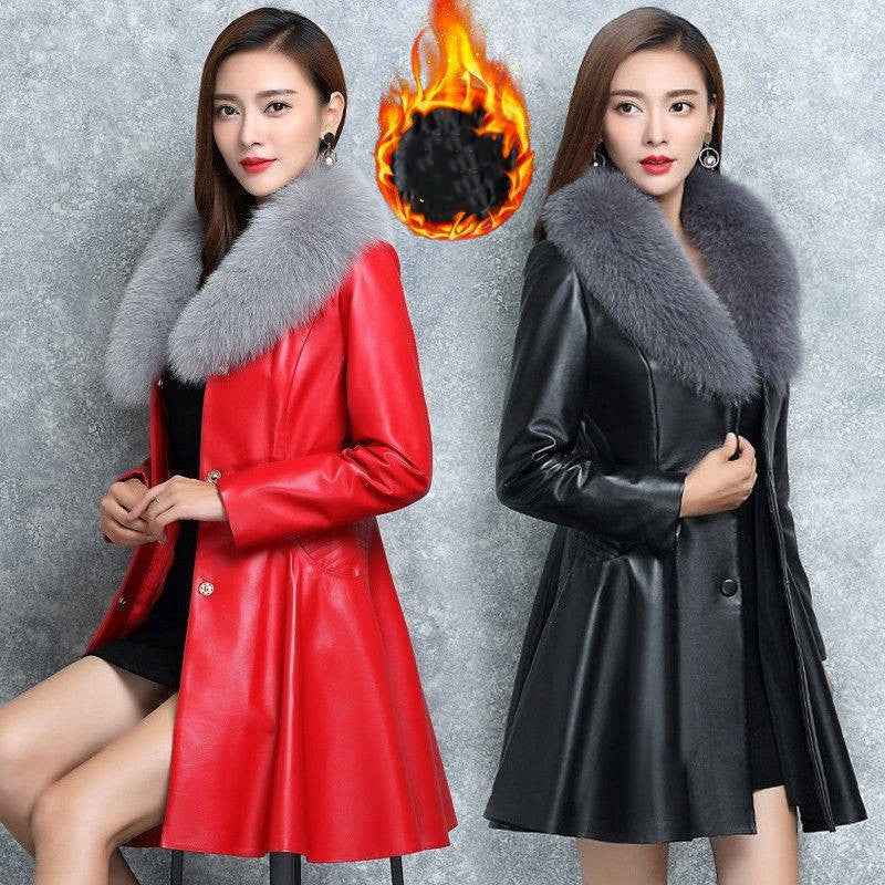 Faux Fox Fur Collar Coat photo 1