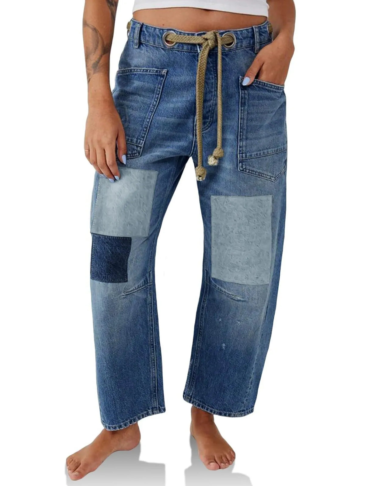 Washed Wide Leg Jeans (2)