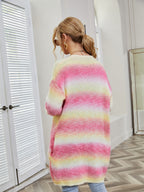 Full Size Gradient Open Front Cardigan (13)