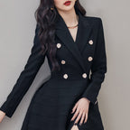 Black Long Sleeve Rhinestone Dress photo 3