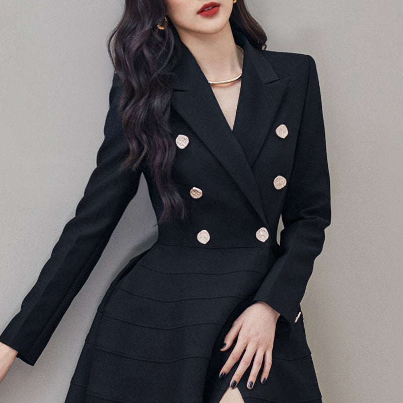 Black Long Sleeve Rhinestone Dress photo 3