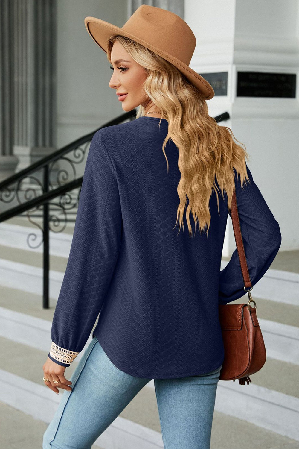 V-neck Long Sleeve Blouse (24)