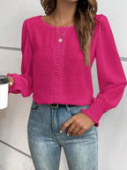Swiss Dot Long Sleeve Blouse (13)