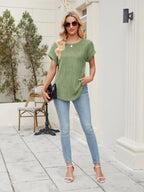 Round Neck Short Sleeve T-shirt (5)