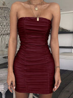 Ruched Tube Bodycon Mini Dress (9)