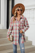 Plaid Collared Neck Long Sleeve Shirt (27)