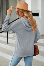 Cable-knit Long Sleeve Hoodie (8)
