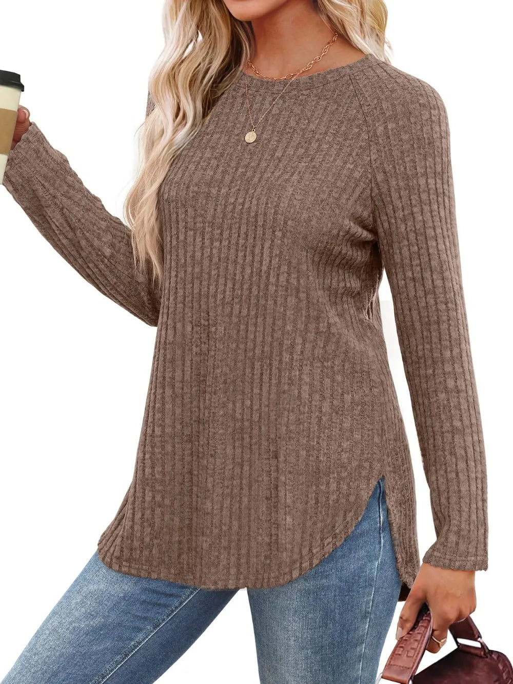 Round Neck Raglan Sleeve T-shirt (4)