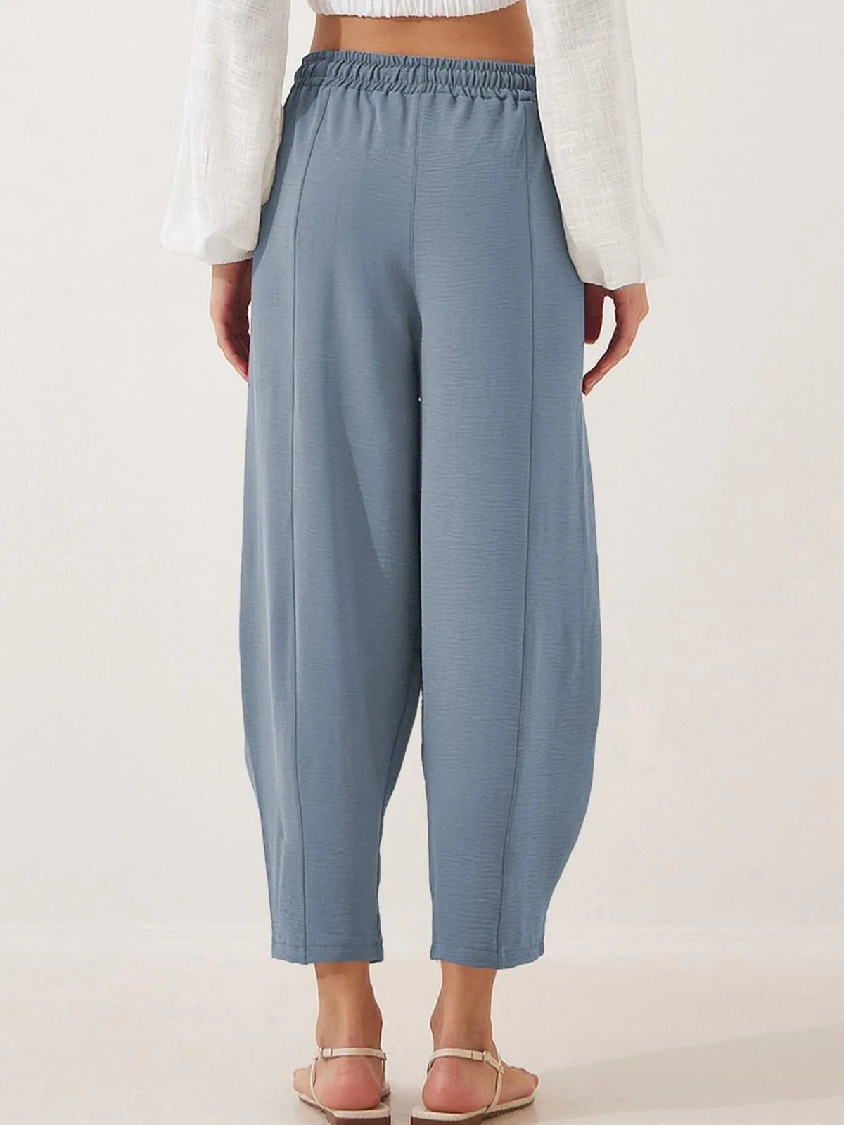 Full Size Drawstring Wide Leg Cropped Pants Plus (23)