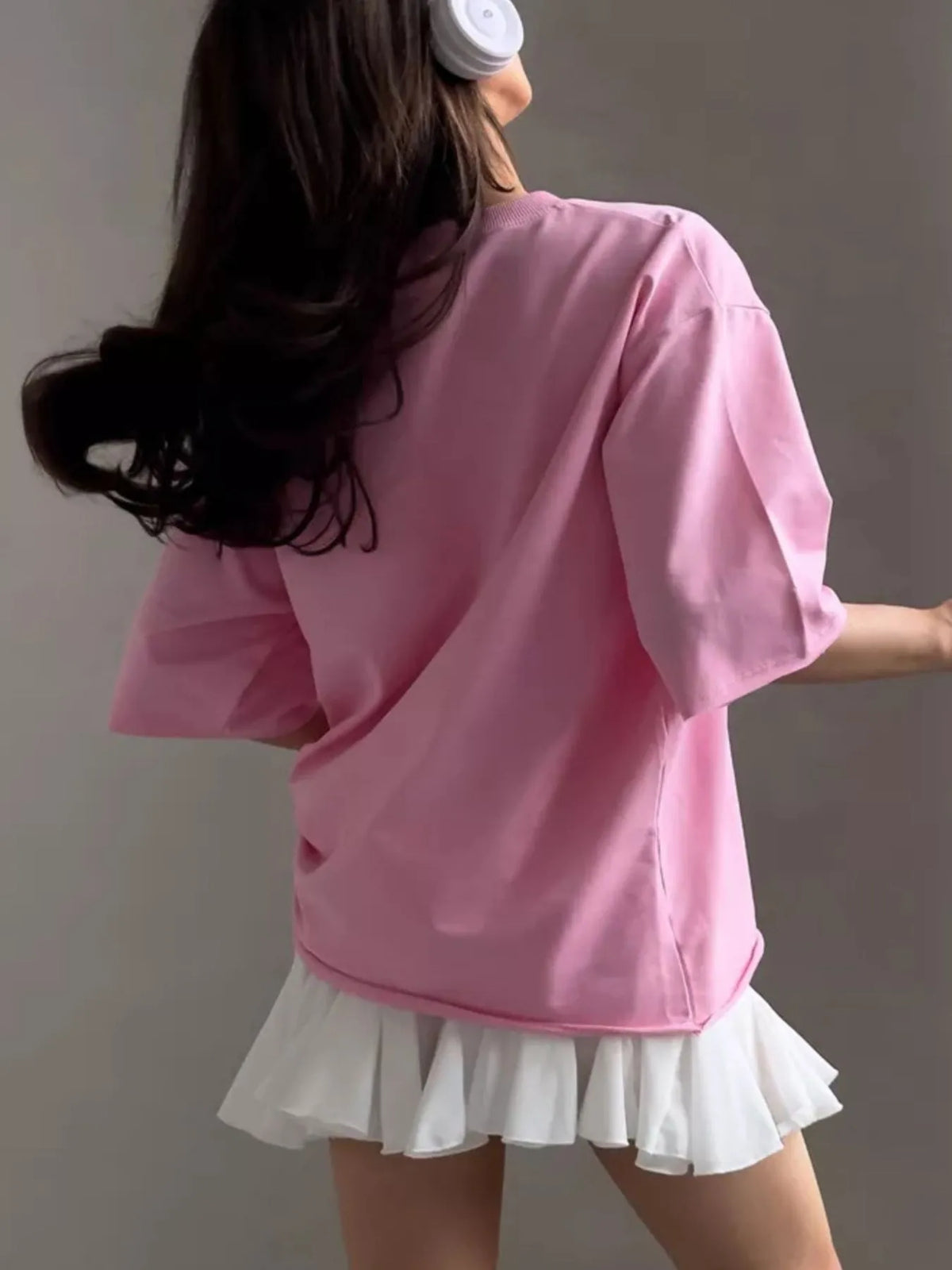Round Neck Half Sleeve Oversized T-shirt (10)